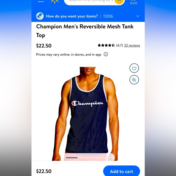 CHAMPION™️ 🏀 Men’s Reversible Mesh Tank Top ⛹🏼‍♂️ ‼️NWOT✅‼️ - Picture 10 of 11